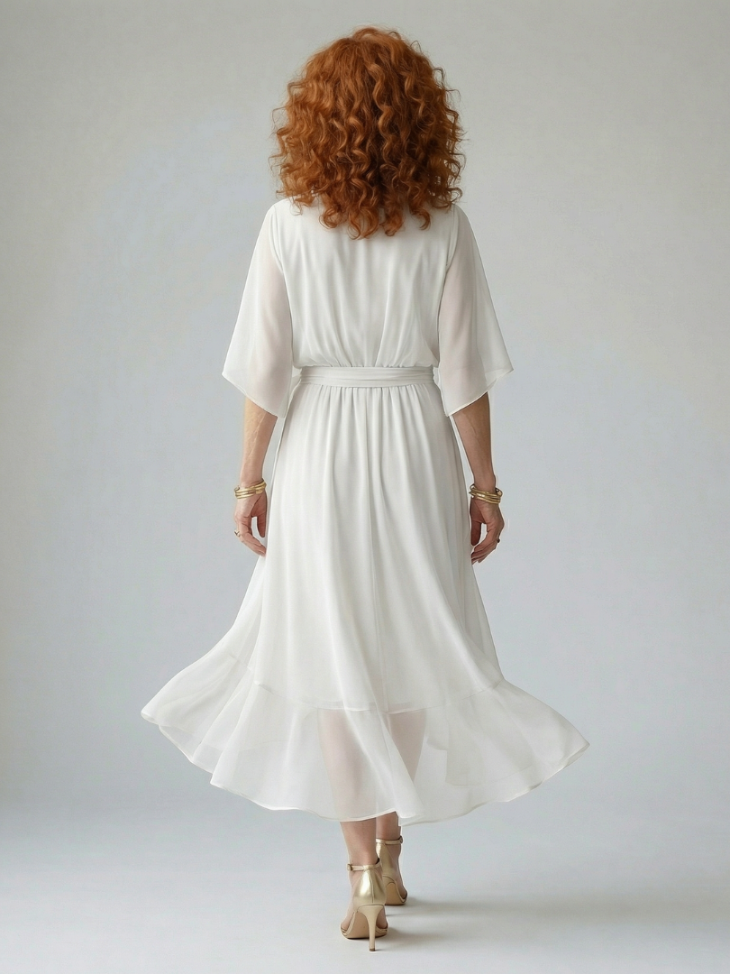 Aurélie | Robe Midi Drapée