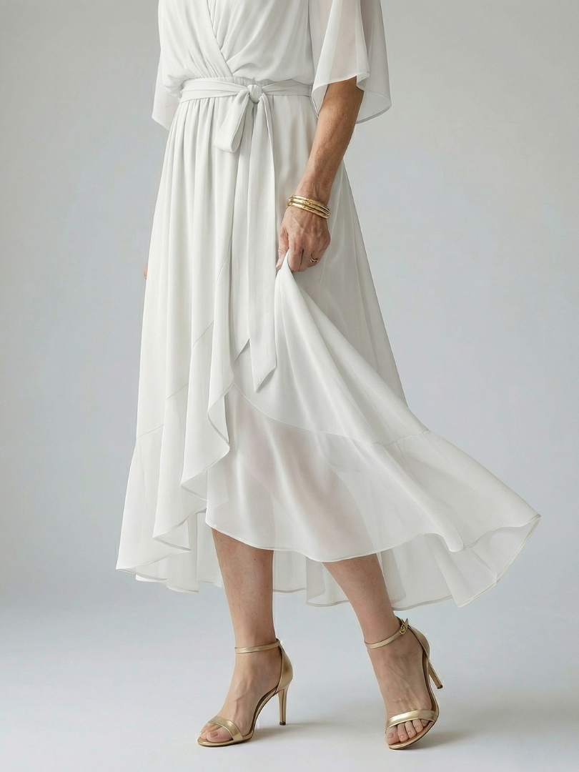 Aurélie | Robe Midi Drapée