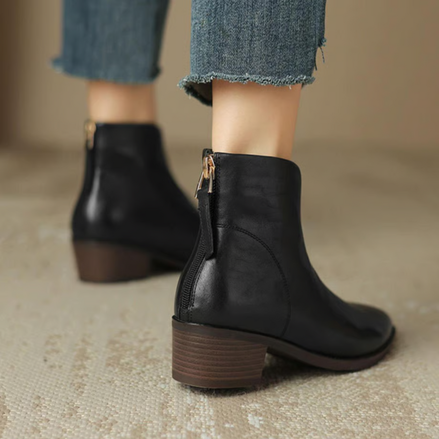 Laurence | Bottines Élégantes en Cuir