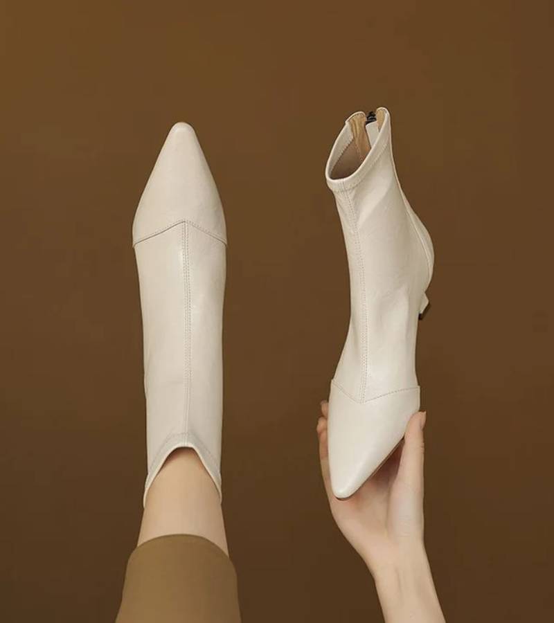 Charlette | Bottines en cuir à talon élégant