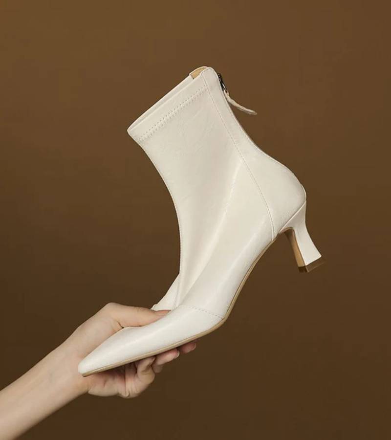 Charlette | Bottines en cuir à talon élégant