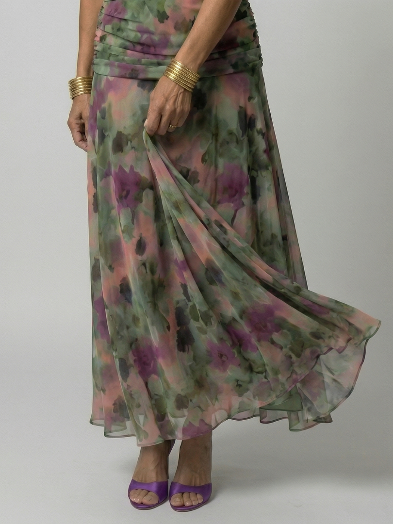 Marion | Robe Midi Décontractée à Épaules Dénudées