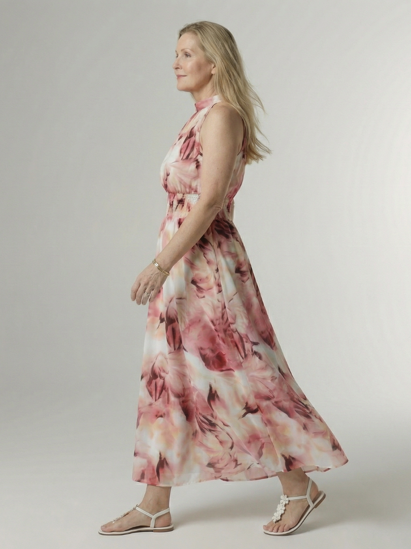 Anaïs | Robe Midi Halter Froncée