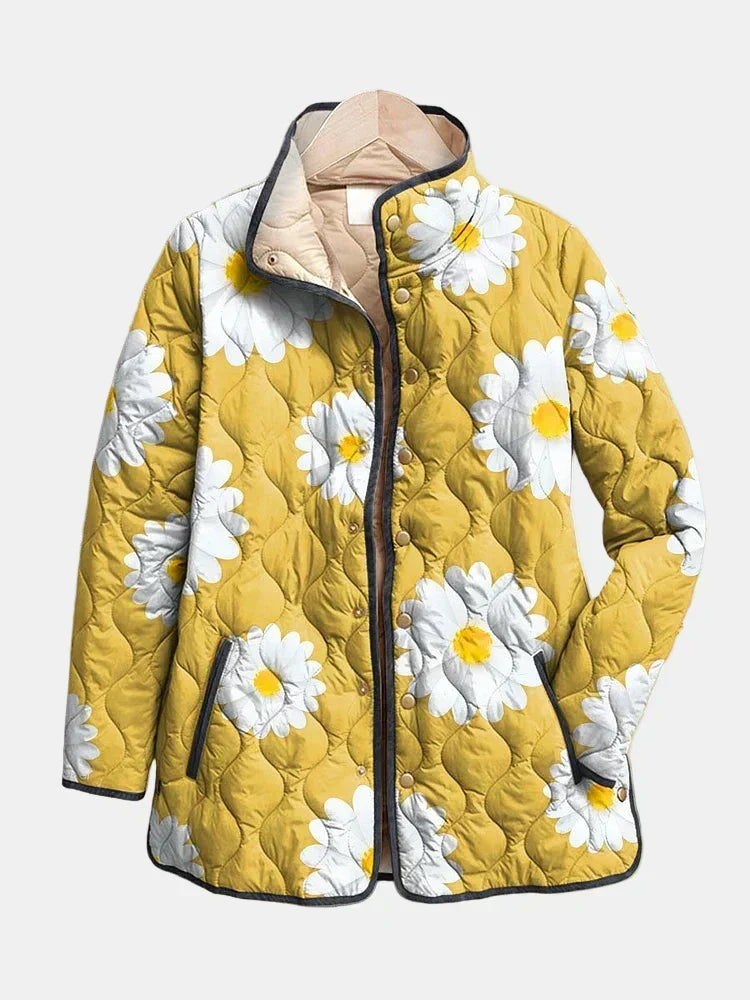 Odette | Veste Matelassée aux Marguerites