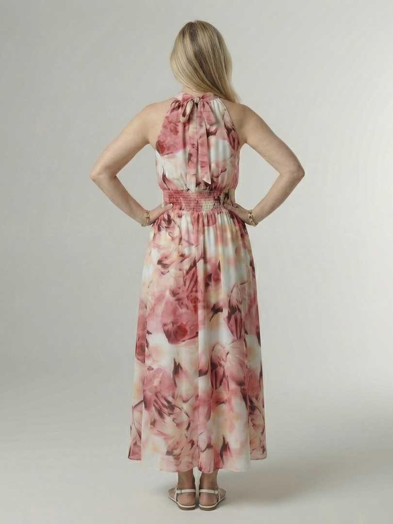 Anaïs | Robe Midi Halter Froncée