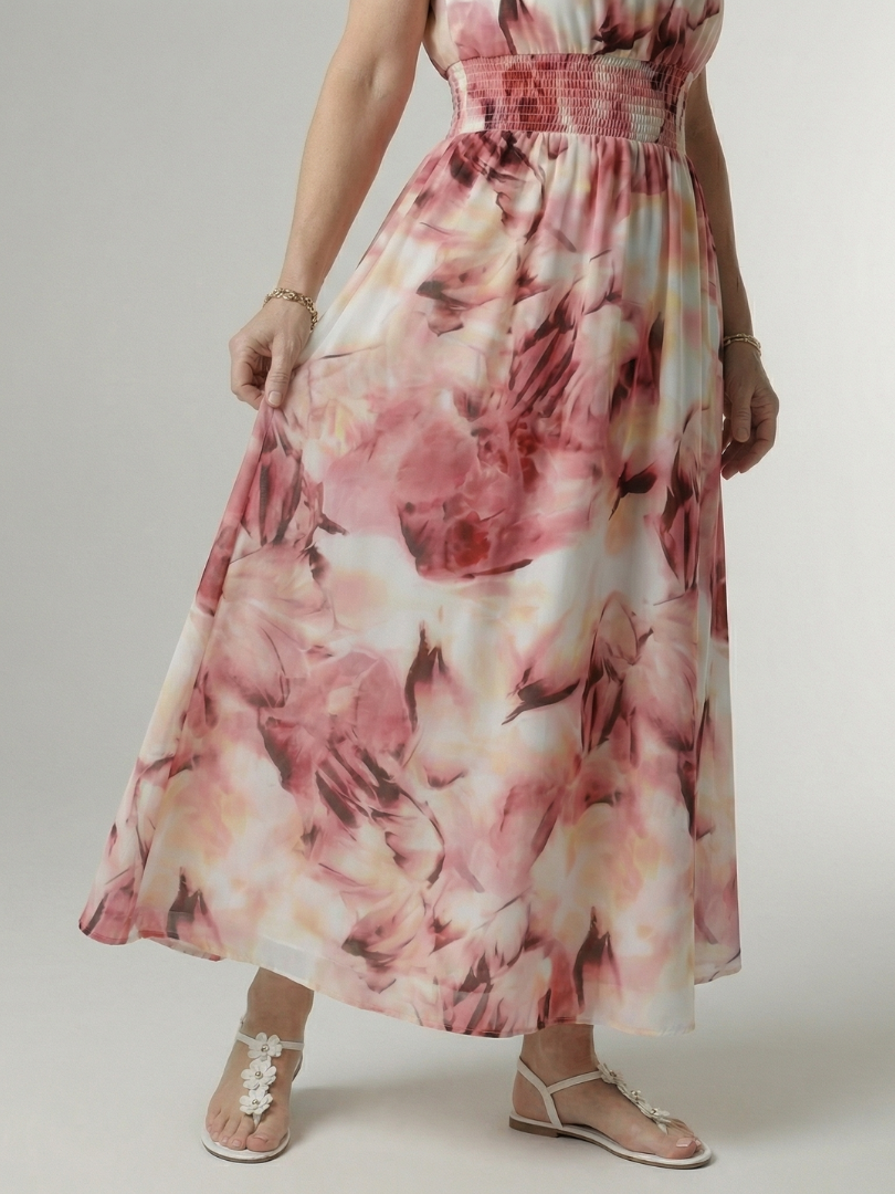 Anaïs | Robe Midi Halter Froncée