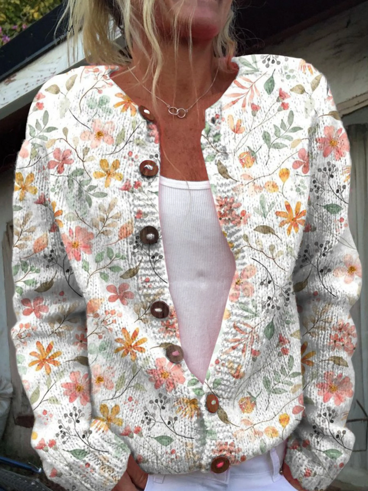 Greta™ | Vintage Floral Cardigan Sweater