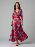 Coralie | Robe Midi Croisée à Col