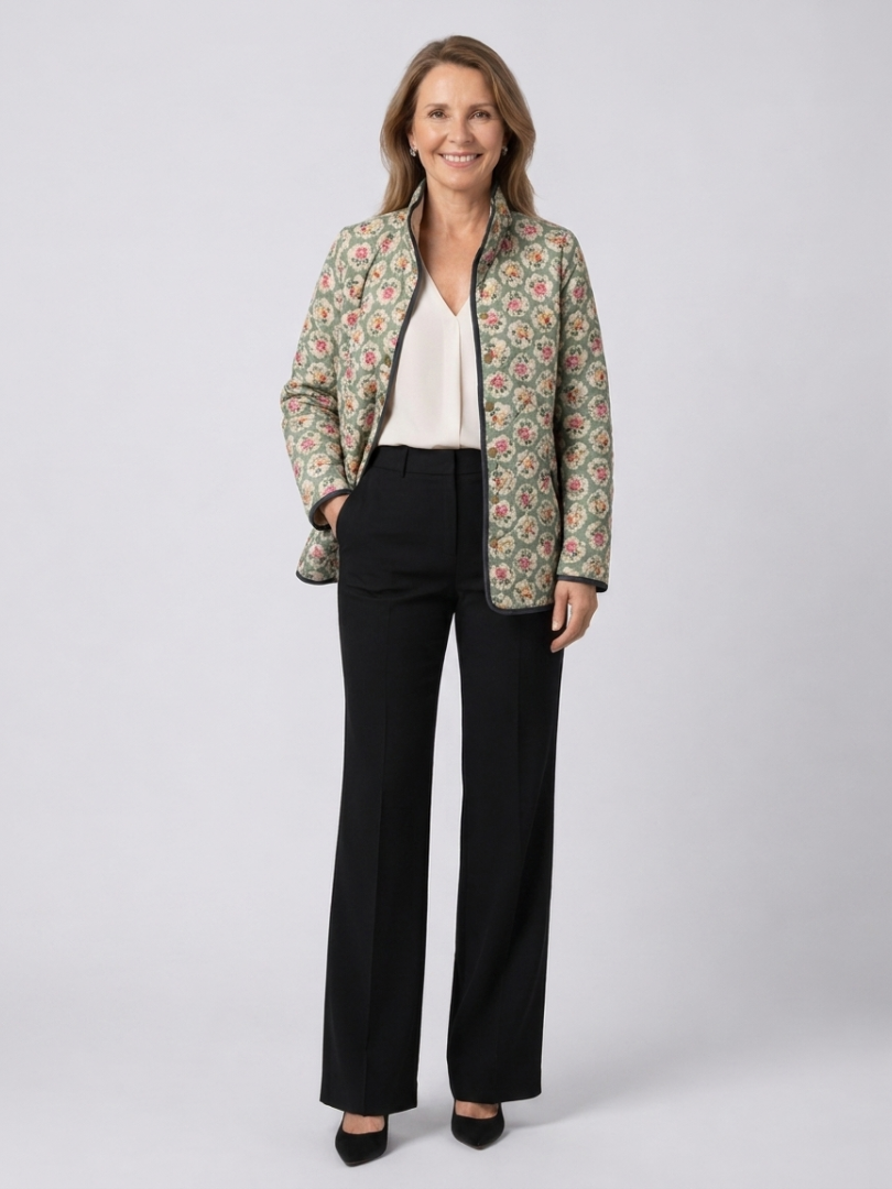 Paulette | Veste Matelassée Tapisserie Fleurie