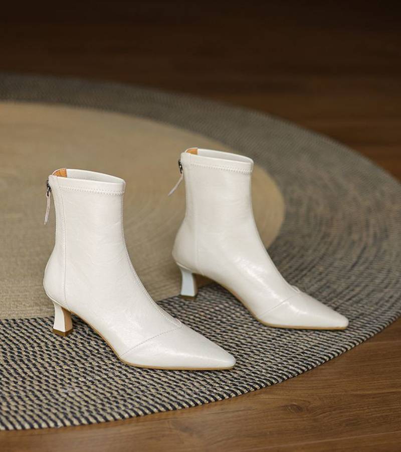 Charlette | Bottines en cuir à talon élégant