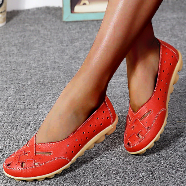 Jocelyne | Mocassins Élégants en Cuir Aéré