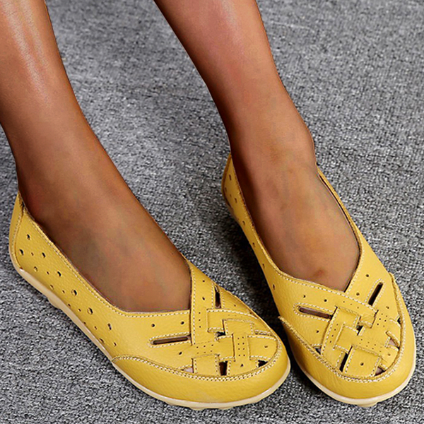 Jocelyne | Mocassins Élégants en Cuir Aéré