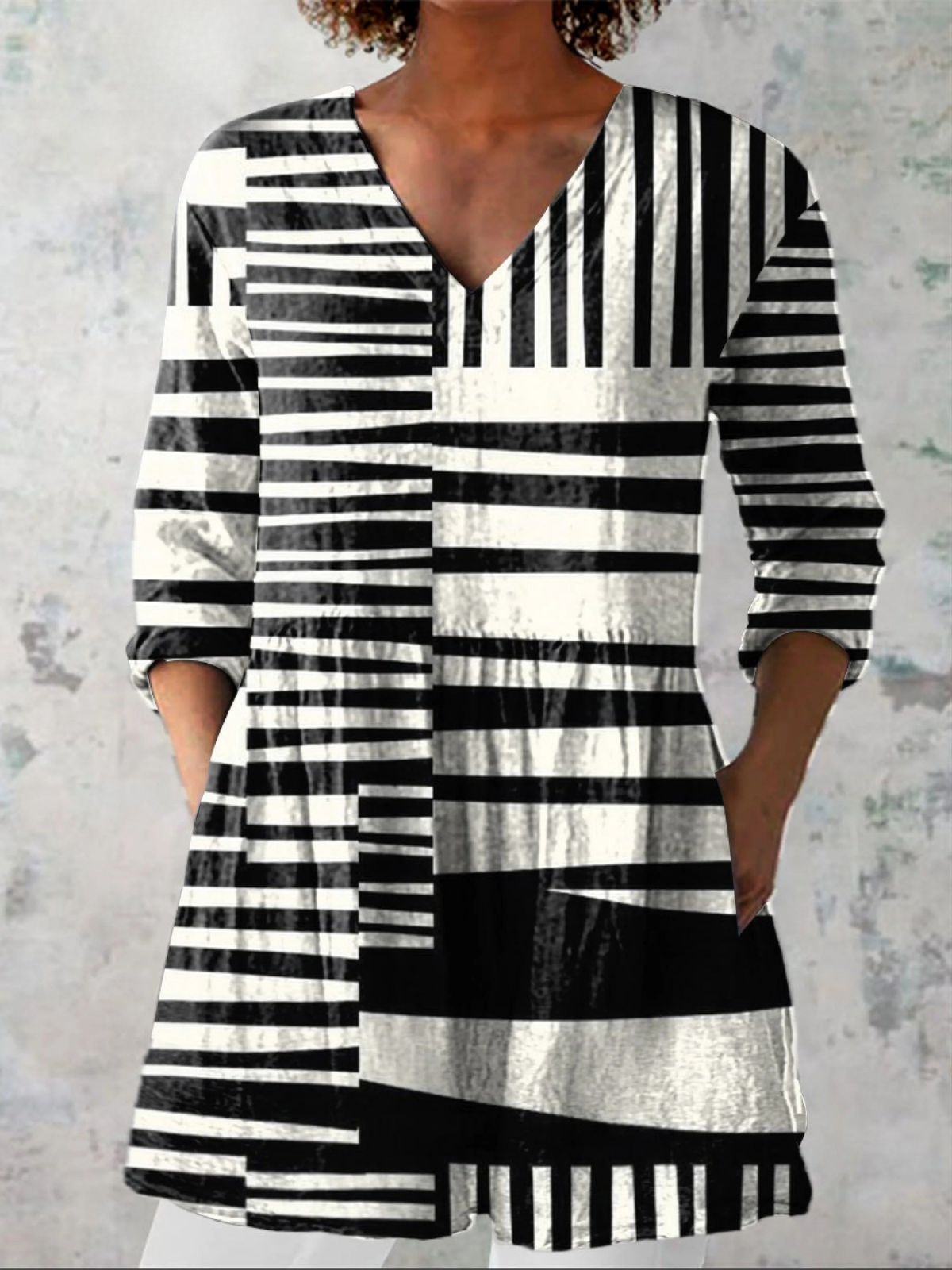 Marie | Blouse Longue Col V Fluide