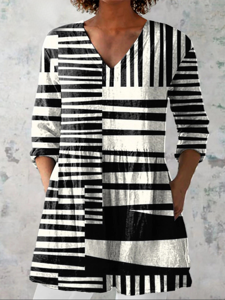 Marie | Blouse Longue Col V Fluide