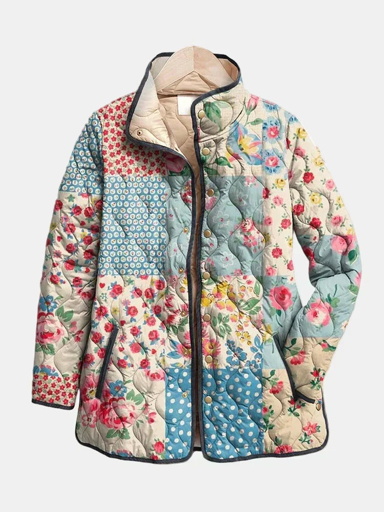 Huguette | Veste Matelassée Fleurie