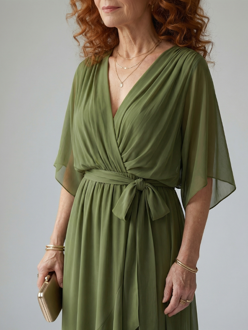 Aurélie | Robe Midi Drapée