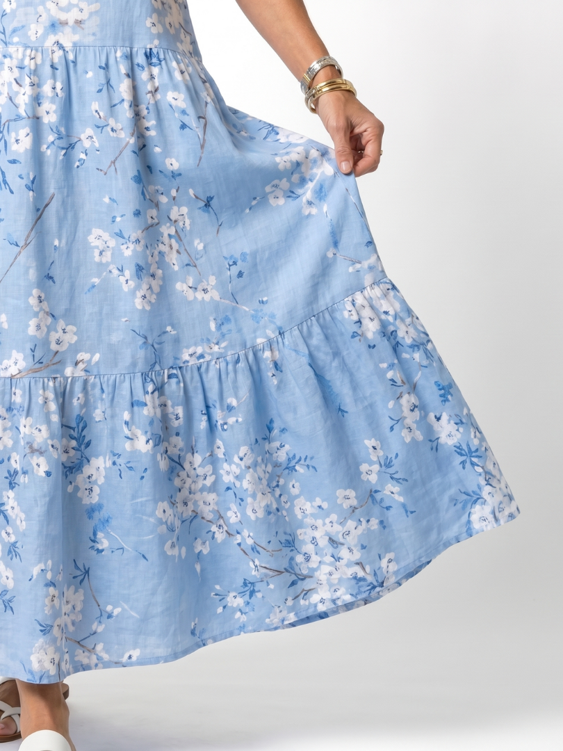 Argine | Robe Midi Fleurie à Pompons
