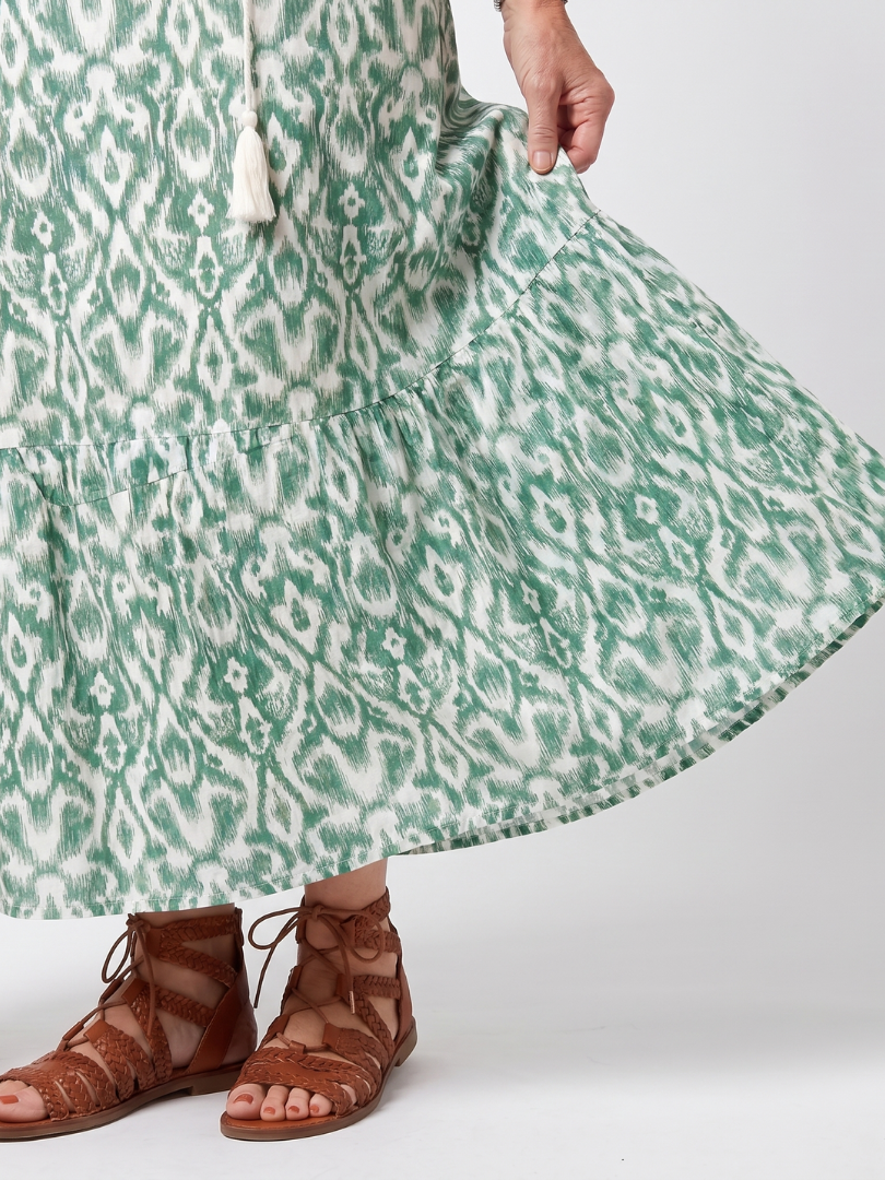 Axeline | Robe Midi Bohème à Pompons