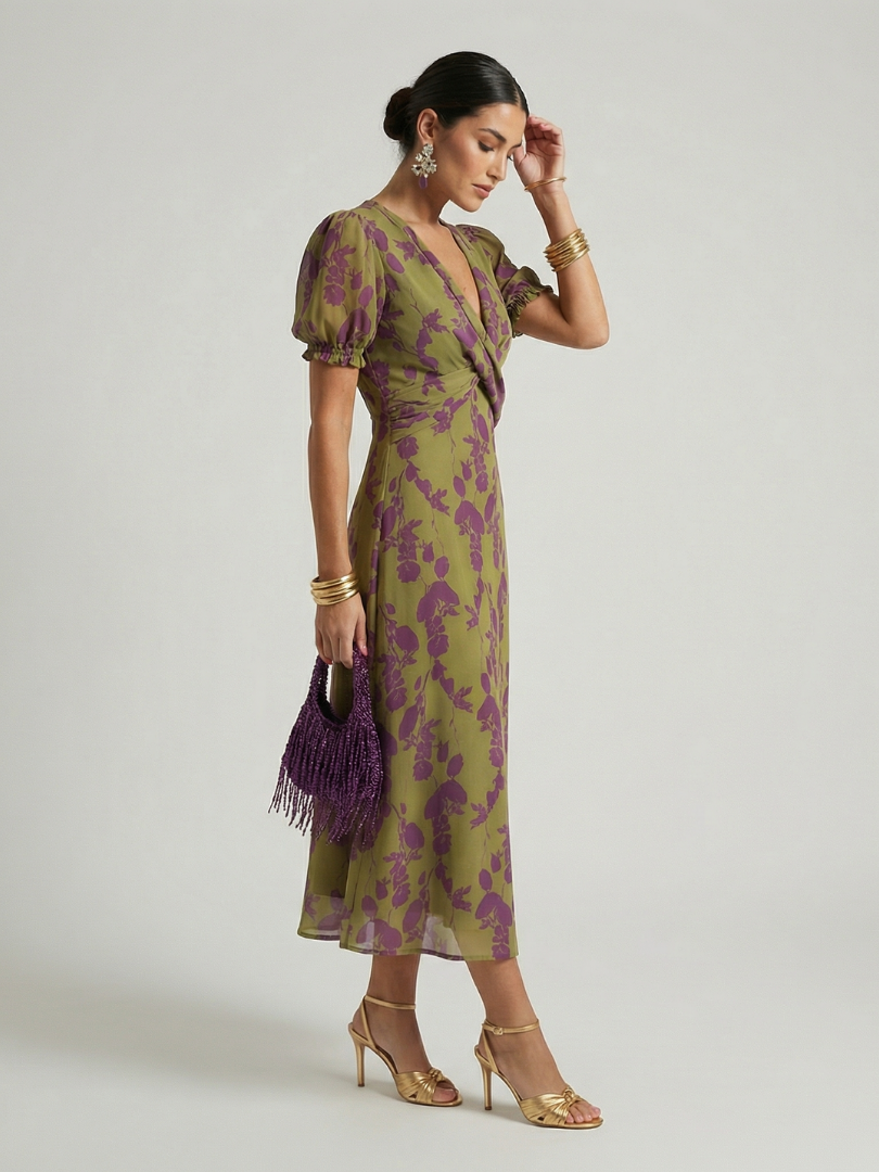 Charlotte | Robe Midi Florale Décontractée