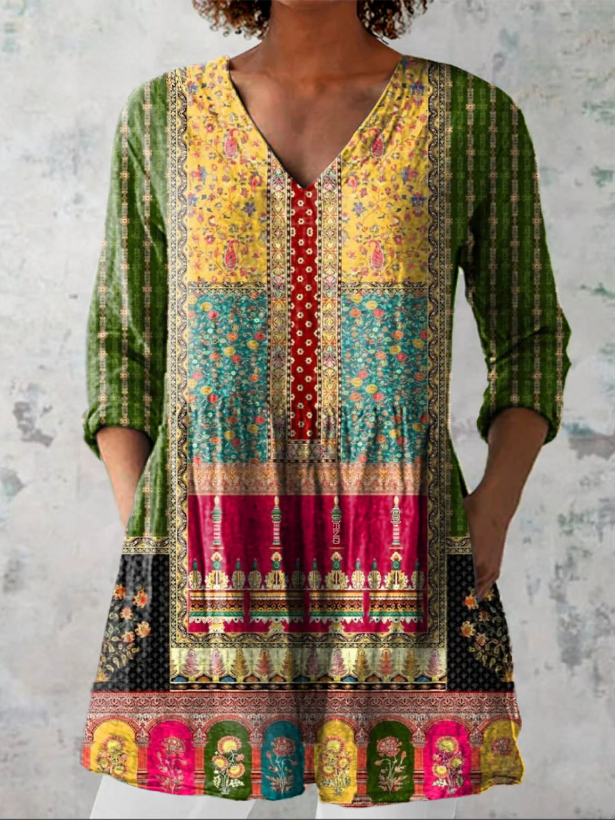 Edmée | Blouse Longue Col V Fluide