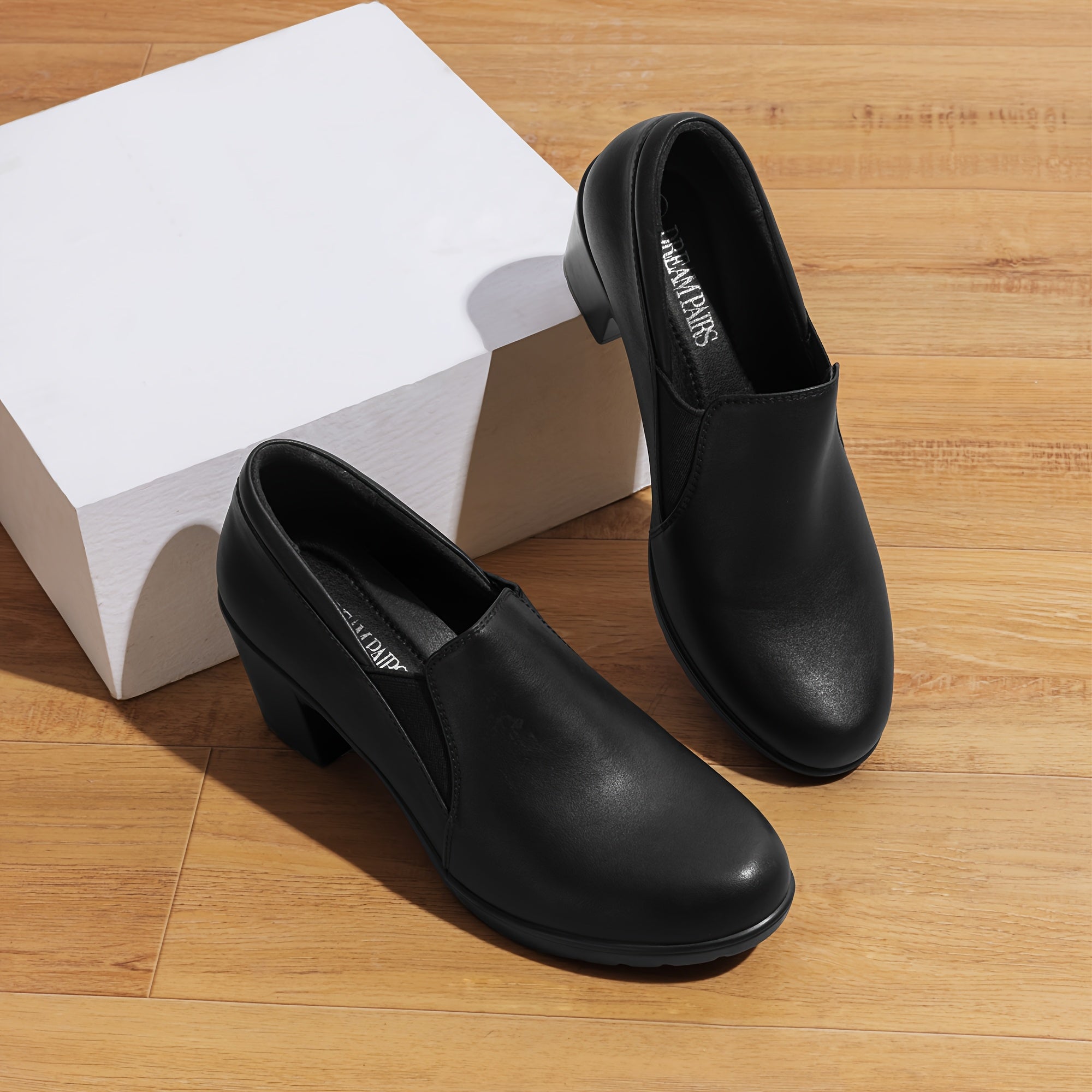 Maylis | Mocassins à Talon Bloc Confort