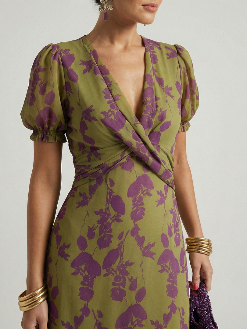 Charlotte | Robe Midi Florale Décontractée