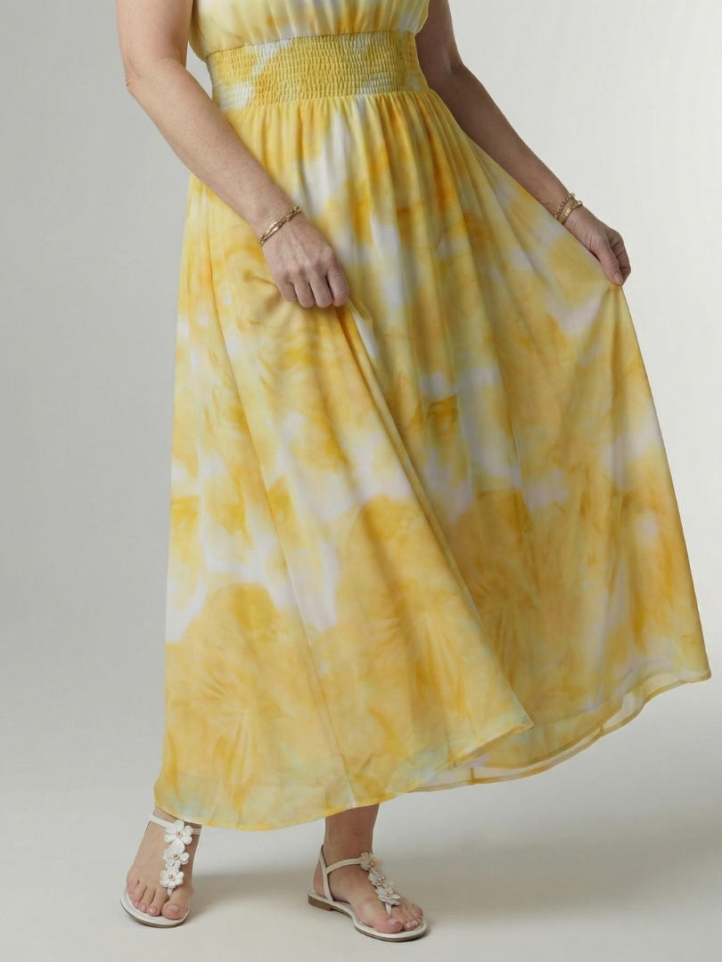 Anaïs | Robe Midi Halter Froncée