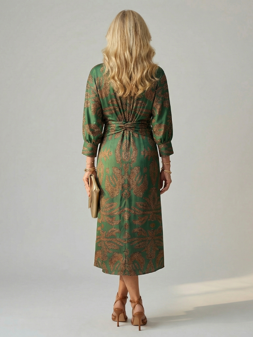 Estelle | Robe Midi Portefeuille Naturelle