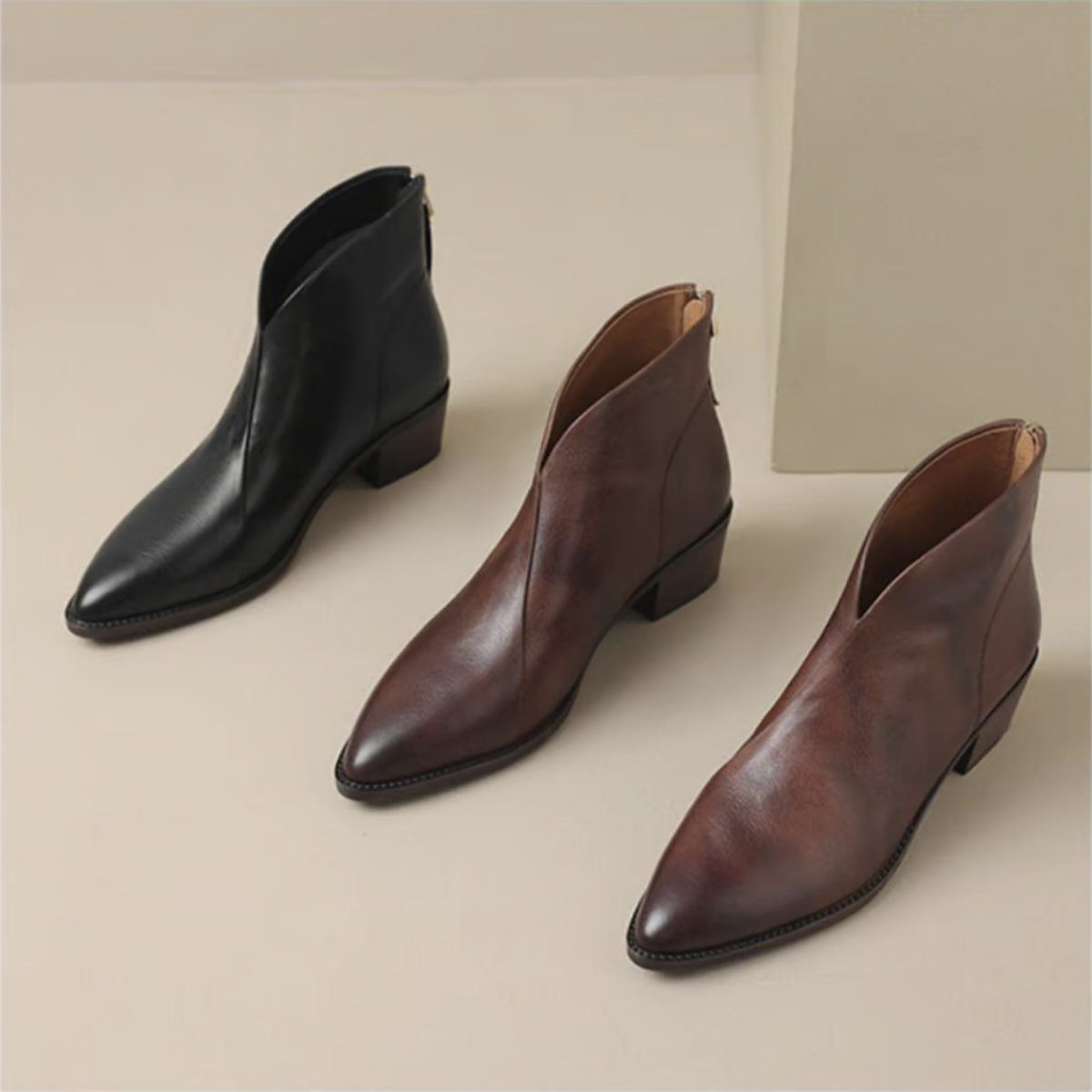 Laurence | Bottines Élégantes en Cuir