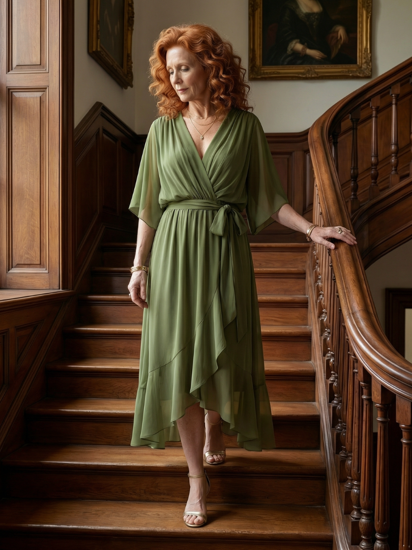 Aurélie | Robe Midi Drapée