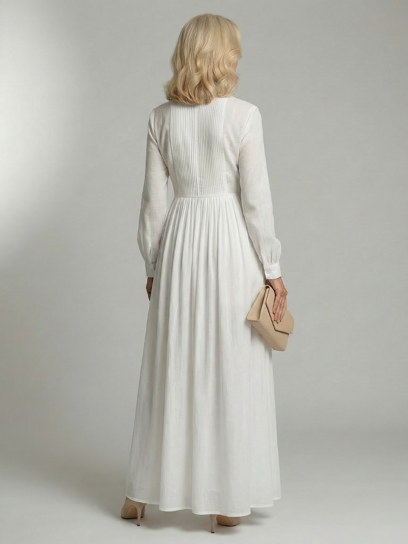 Élise | Robe Maxi Soft Flow Blanche