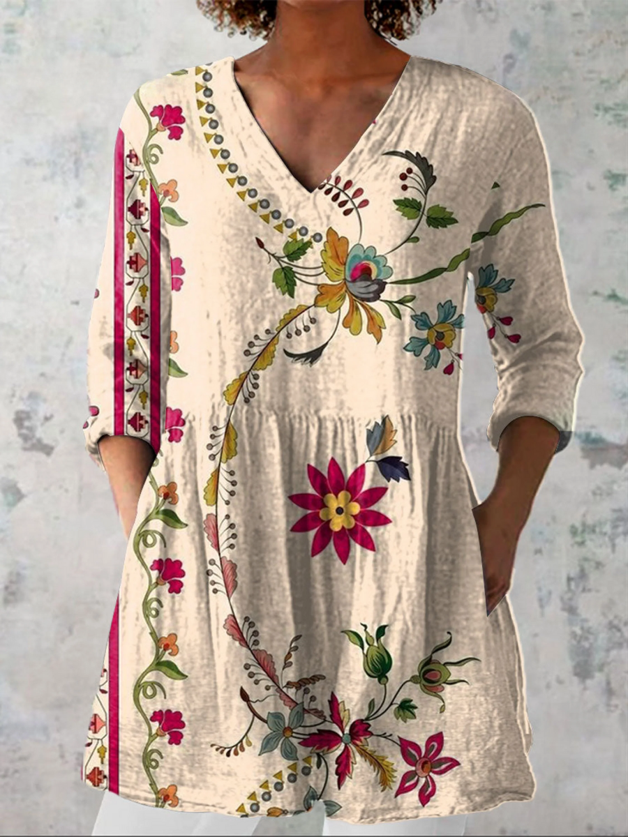 Coralline | Blouse Fluide Col V Élégante