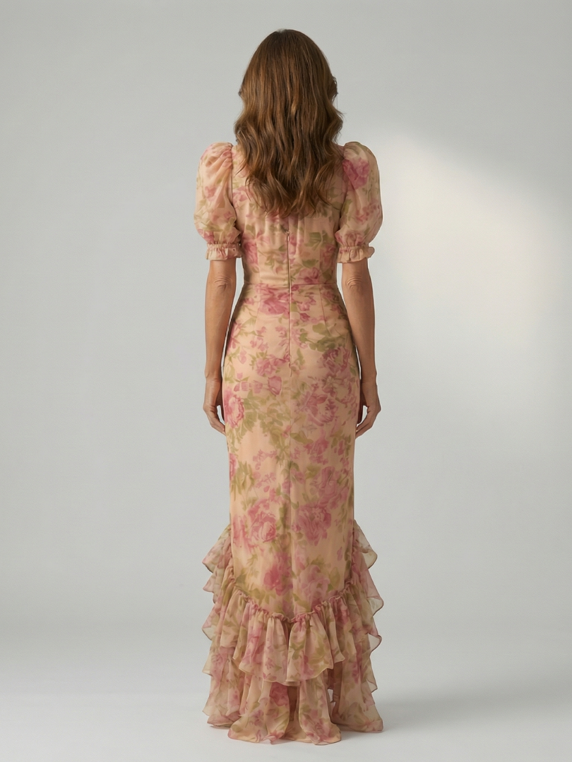 Amélie | Robe Maxi à Col Montant