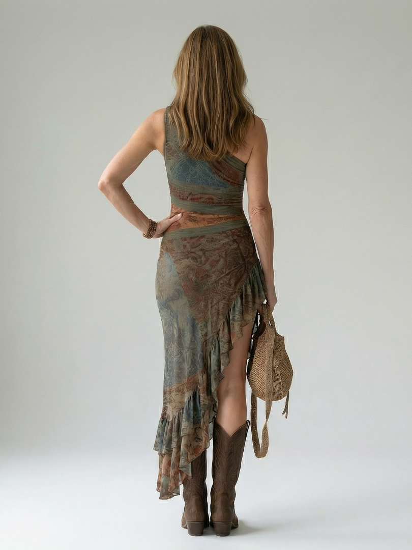 Nathalie | Robe Midi Drapée