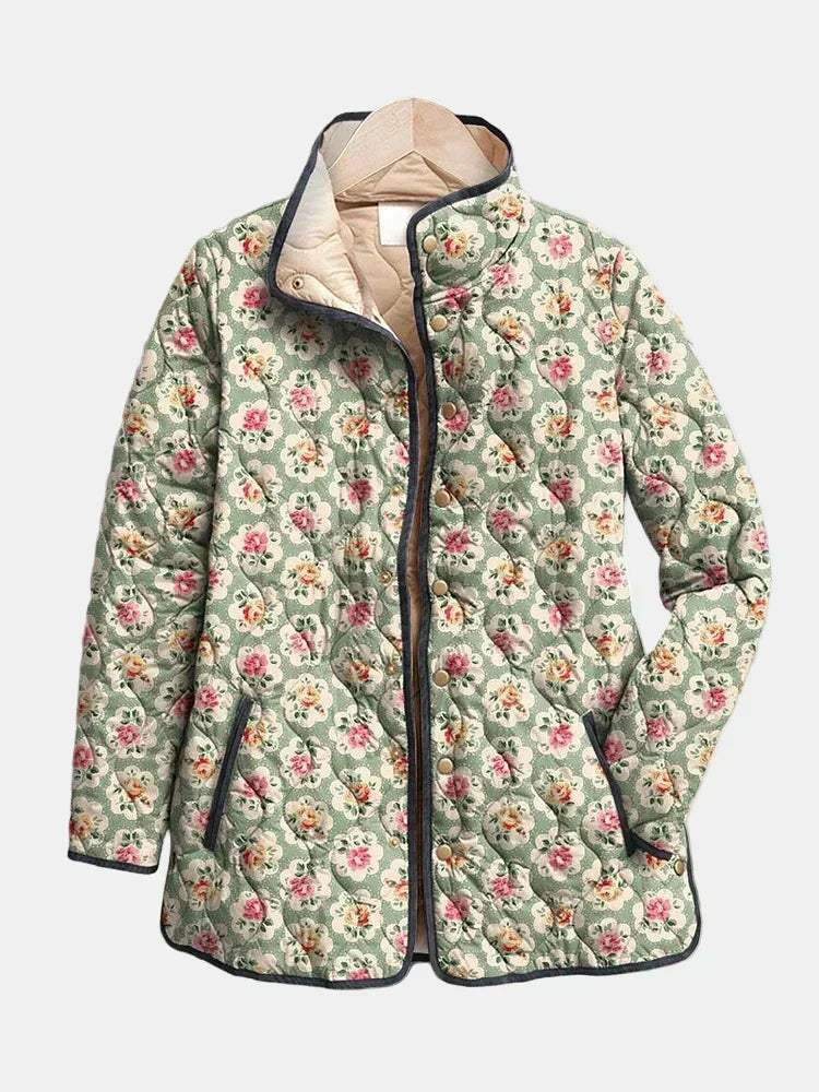Paulette | Veste Matelassée Tapisserie Fleurie