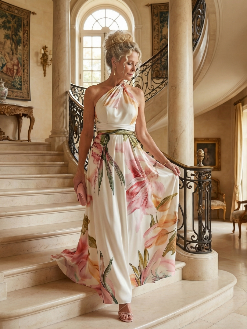 Inès | Robe Maxi Fleurie Légère