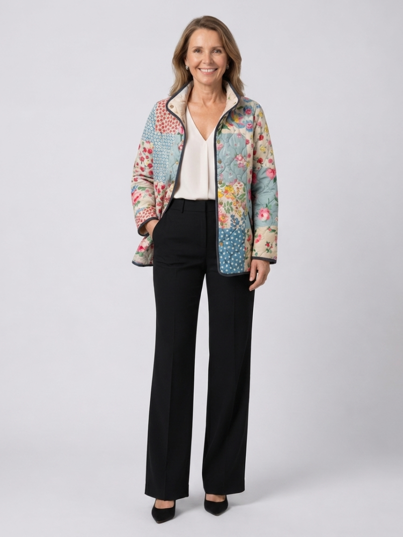 Huguette | Veste Matelassée Fleurie