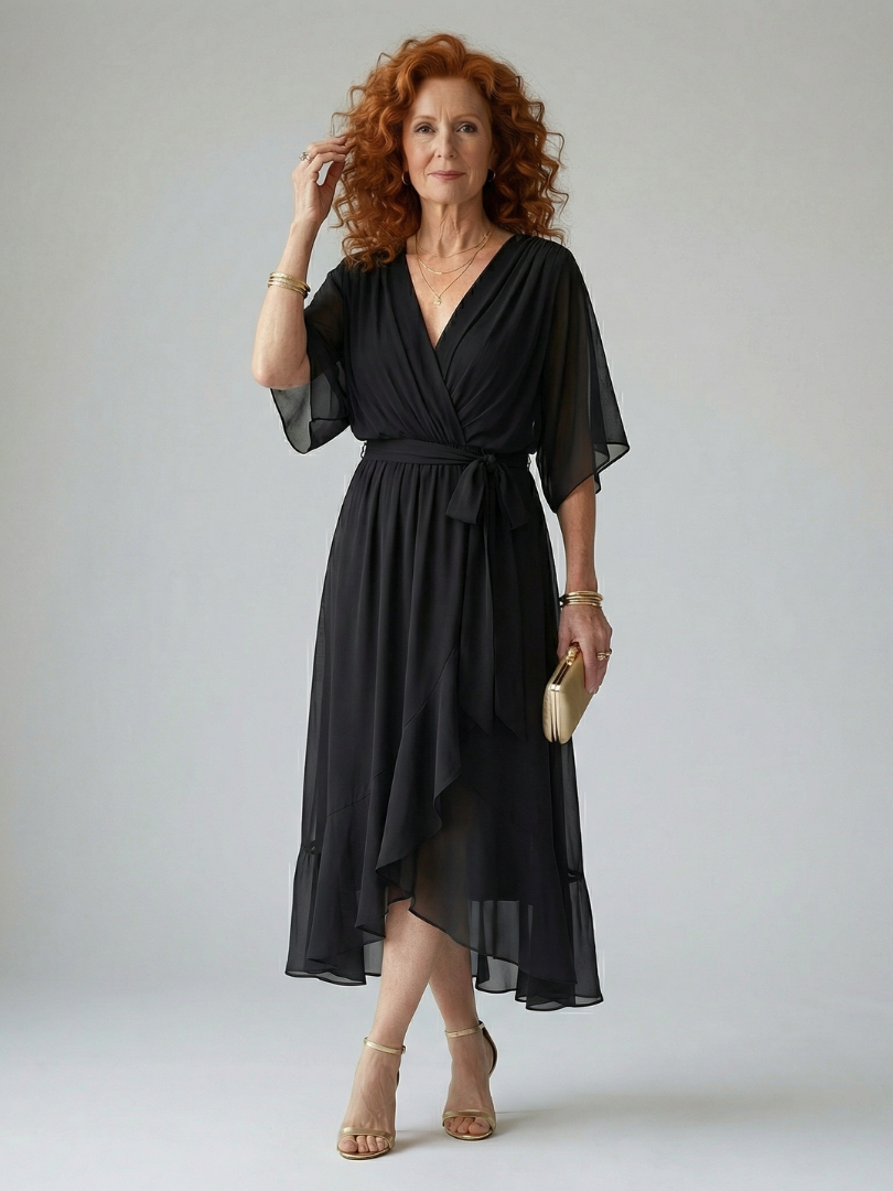 Aurélie | Robe Midi Drapée