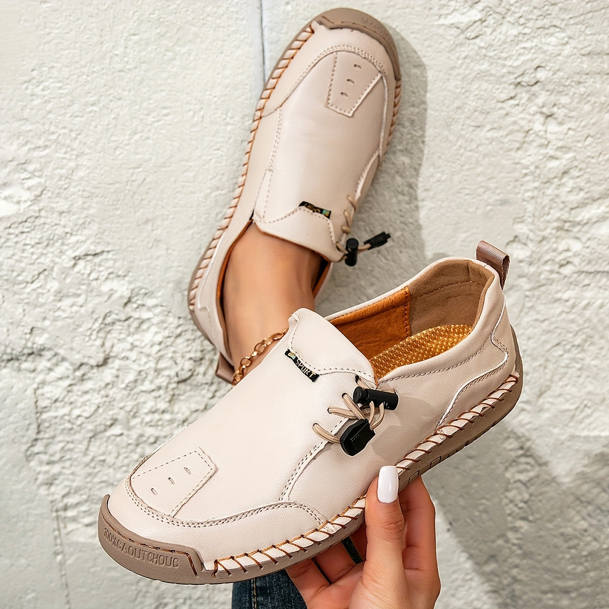 Prudence | Mocassins Confort Piqués Main