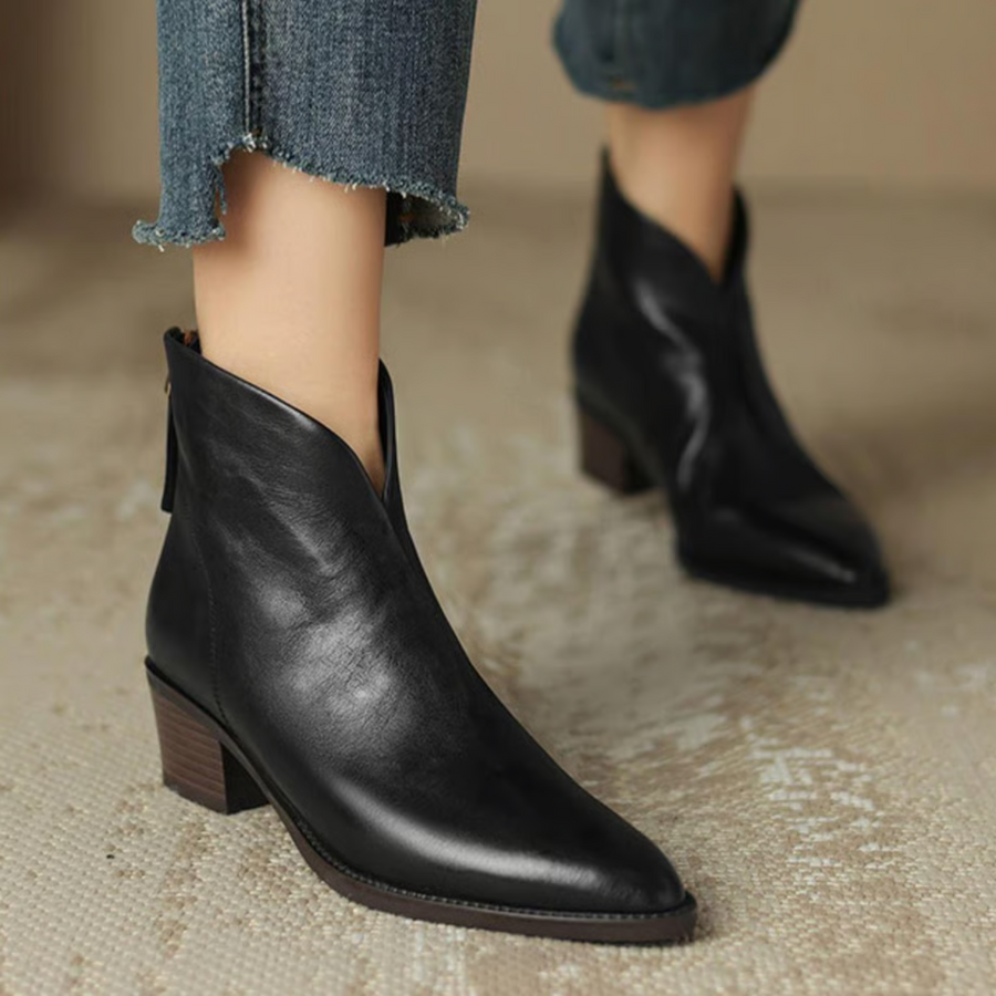 Laurence | Bottines Élégantes en Cuir
