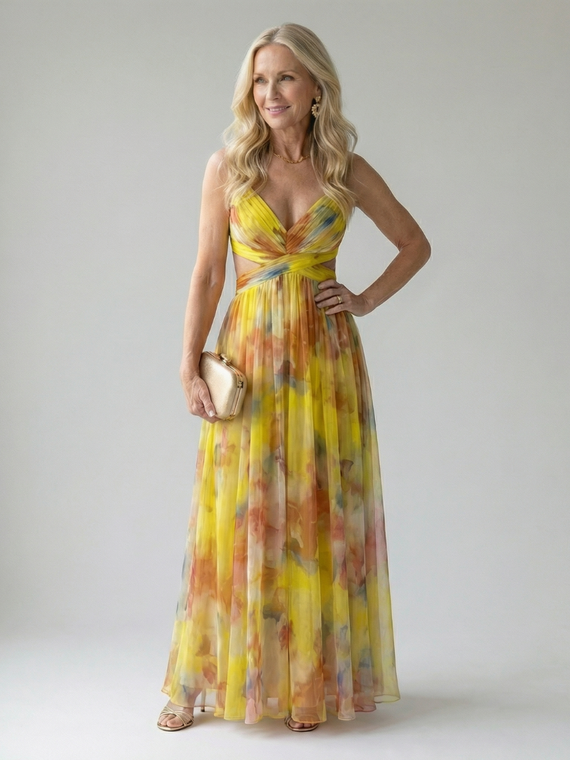 Hélène | Robe Maxi Cache-Cœur Douce