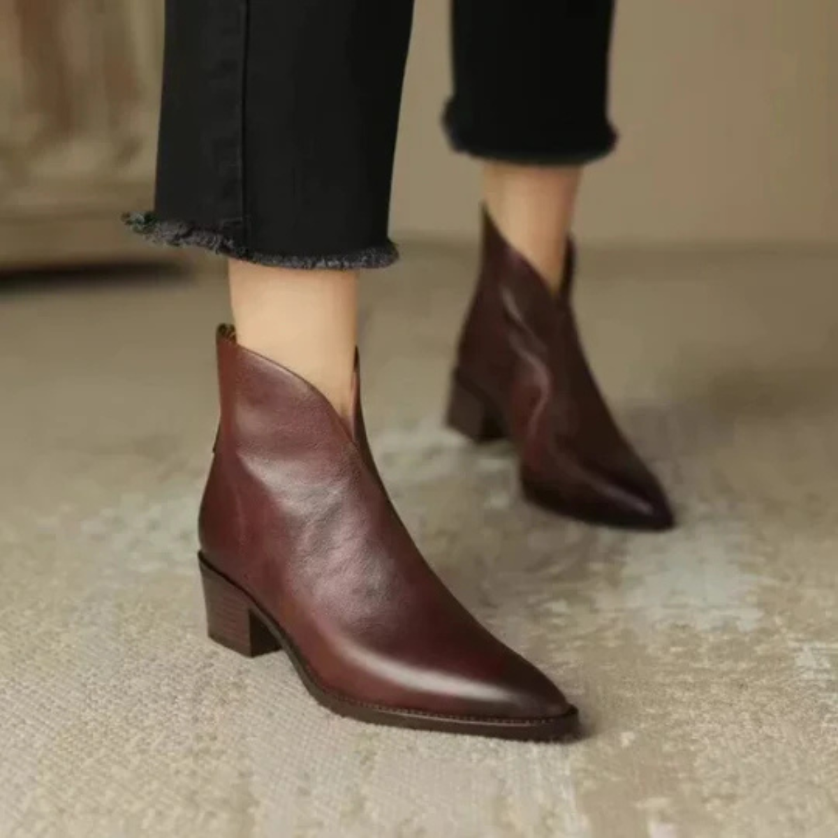 Laurence | Bottines Élégantes en Cuir