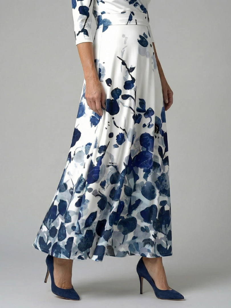 Coralie | Robe Midi Croisée à Col