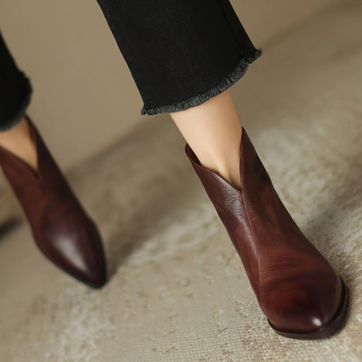 Laurence | Bottines Élégantes en Cuir
