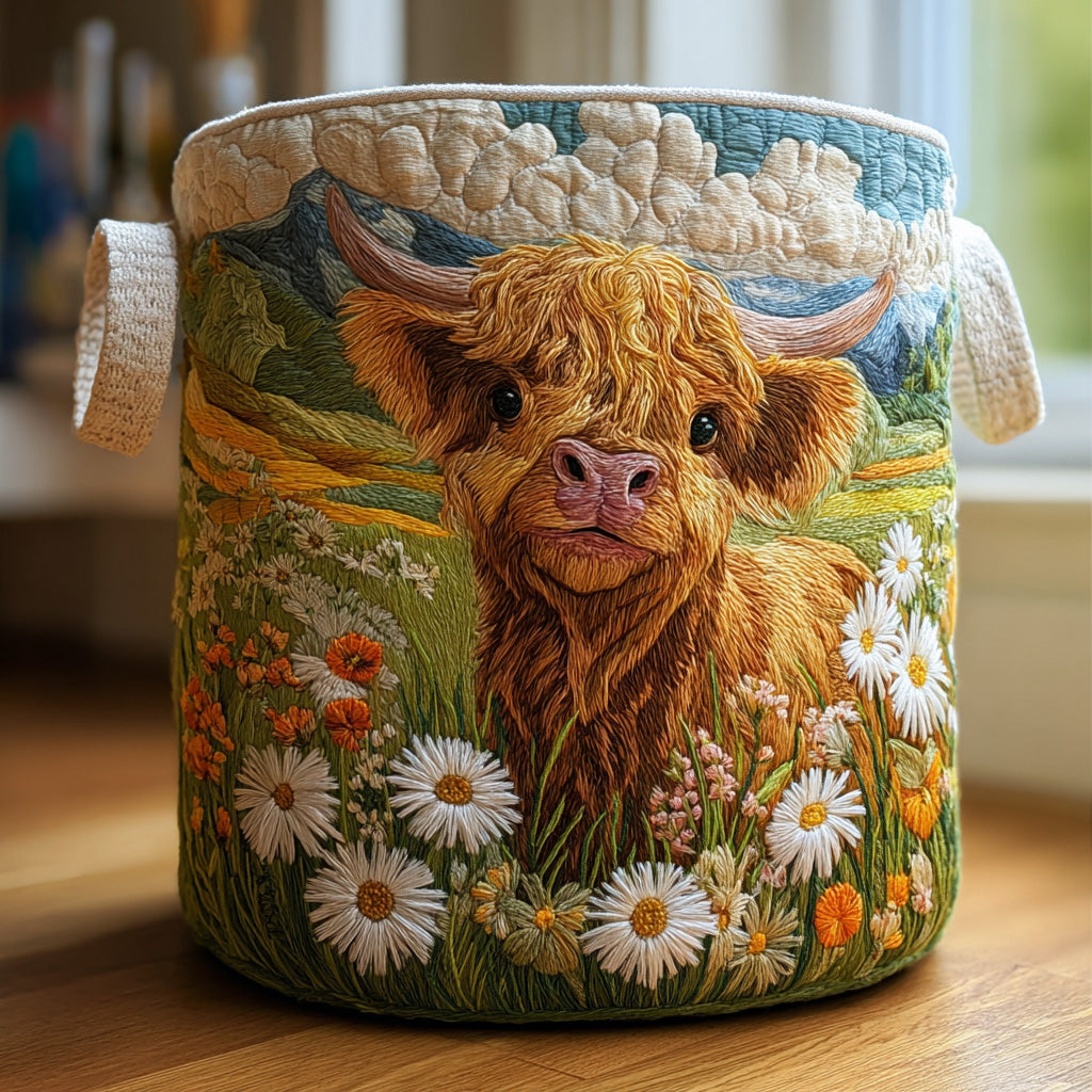 Fiona | Panier à Linge Fleurs des Highlands