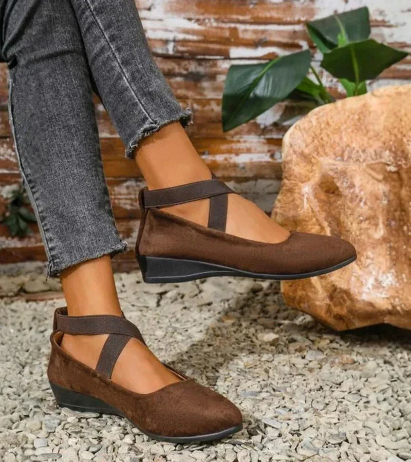 Francine | Ballerines Fermées À Semelle Compensée
