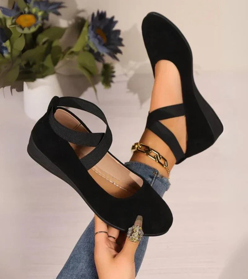 Francine | Ballerines Fermées À Semelle Compensée