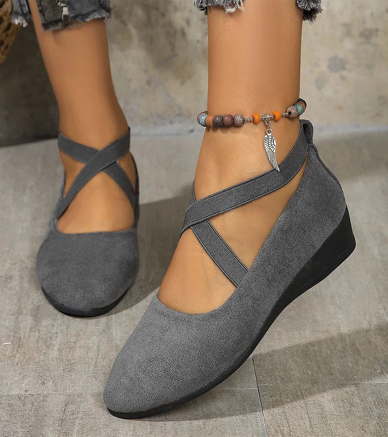 Francine | Ballerines Fermées À Semelle Compensée