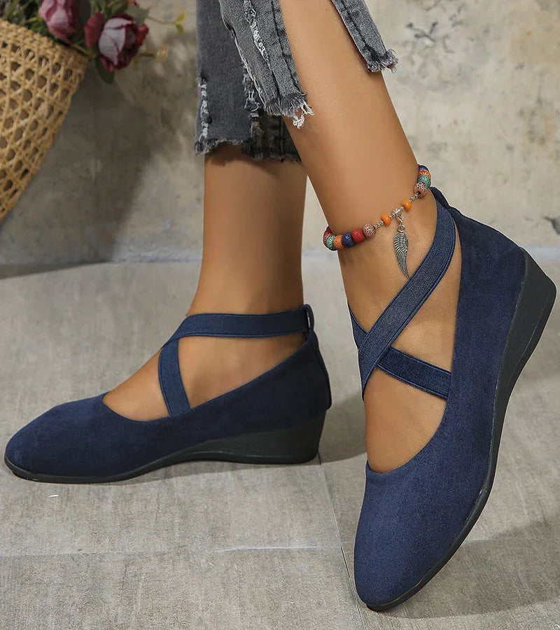 Francine | Ballerines Fermées À Semelle Compensée