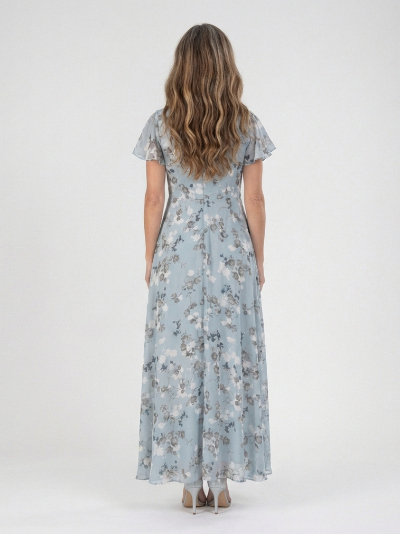 Louise | Robe Maxi en Chiffon Floral